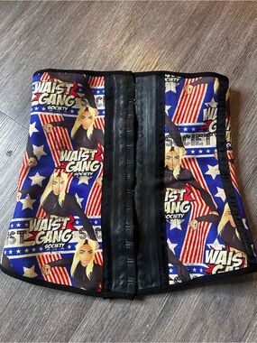 Women's Blue & Red Graphic Waist Trainer